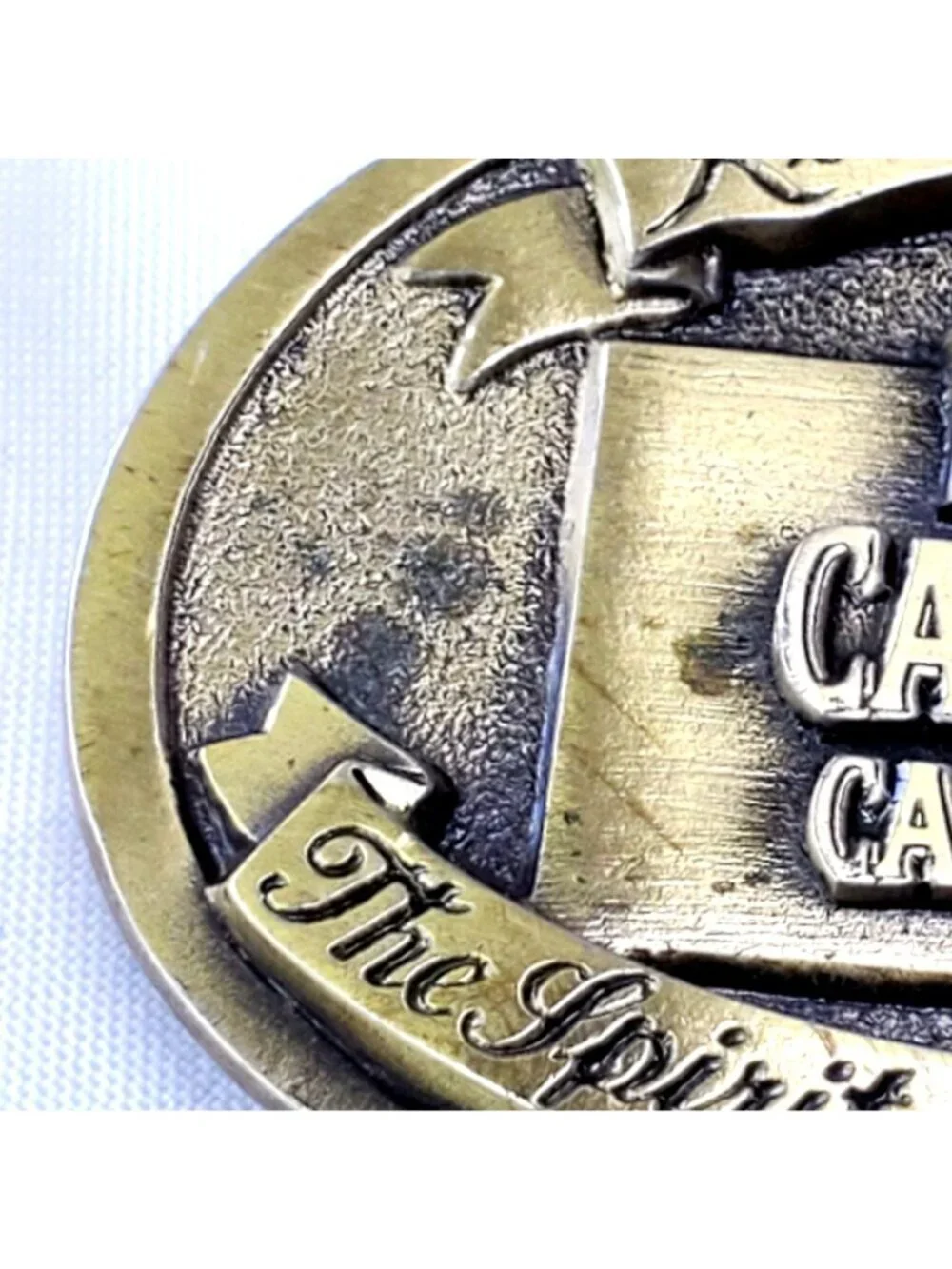 Lord Calvert Canadian Brass Belt Buckle Real Whisky of South Dakota Made In USA